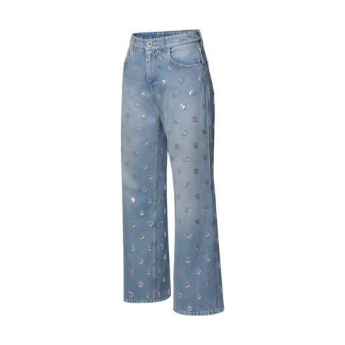 Ready-to-Wear Pants Signature Sequin Boot-Cut Jeans | Louis Vuitton ® (Product zoom)