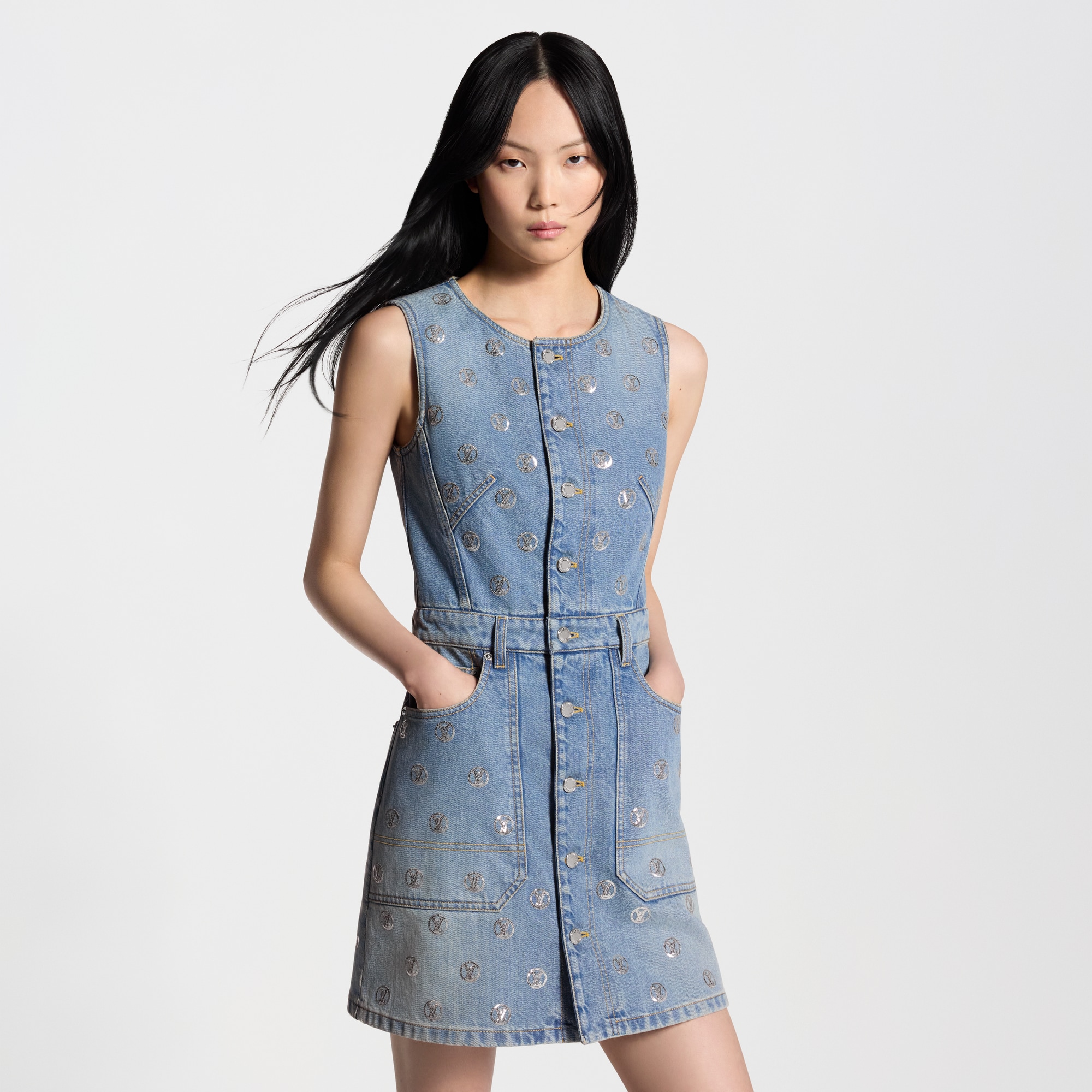 Signature Sequin Denim Dress - Women - Ready-to-Wear | LOUIS VUITTON