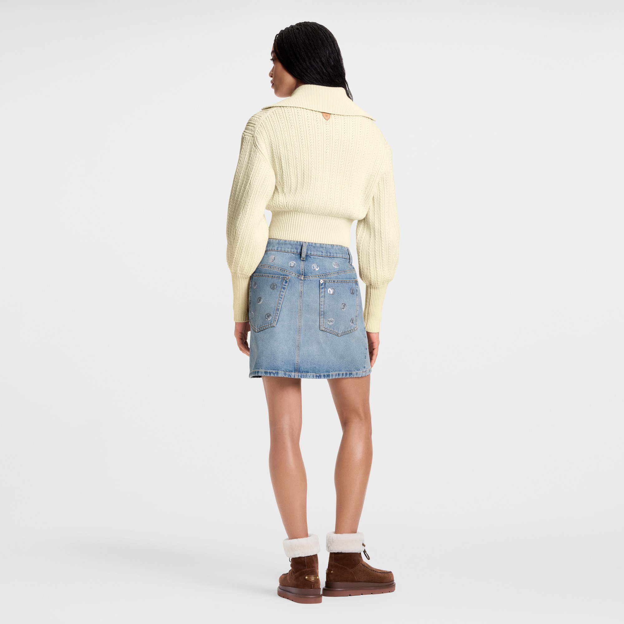  Ready-to-Wear Skirts and Shorts Signature Sequin Denim Mini Skirt | Louis Vuitton ® (Product zoom)