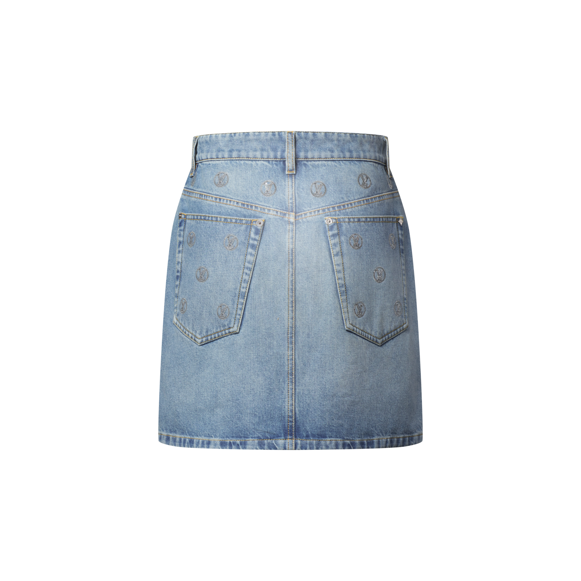  Ready-to-Wear Skirts and Shorts Signature Sequin Denim Mini Skirt | Louis Vuitton ® (Product zoom)