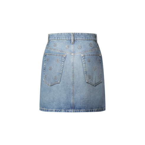 Ready-to-Wear Skirts and Shorts Signature Sequin Denim Mini Skirt | Louis Vuitton ® (Product zoom)