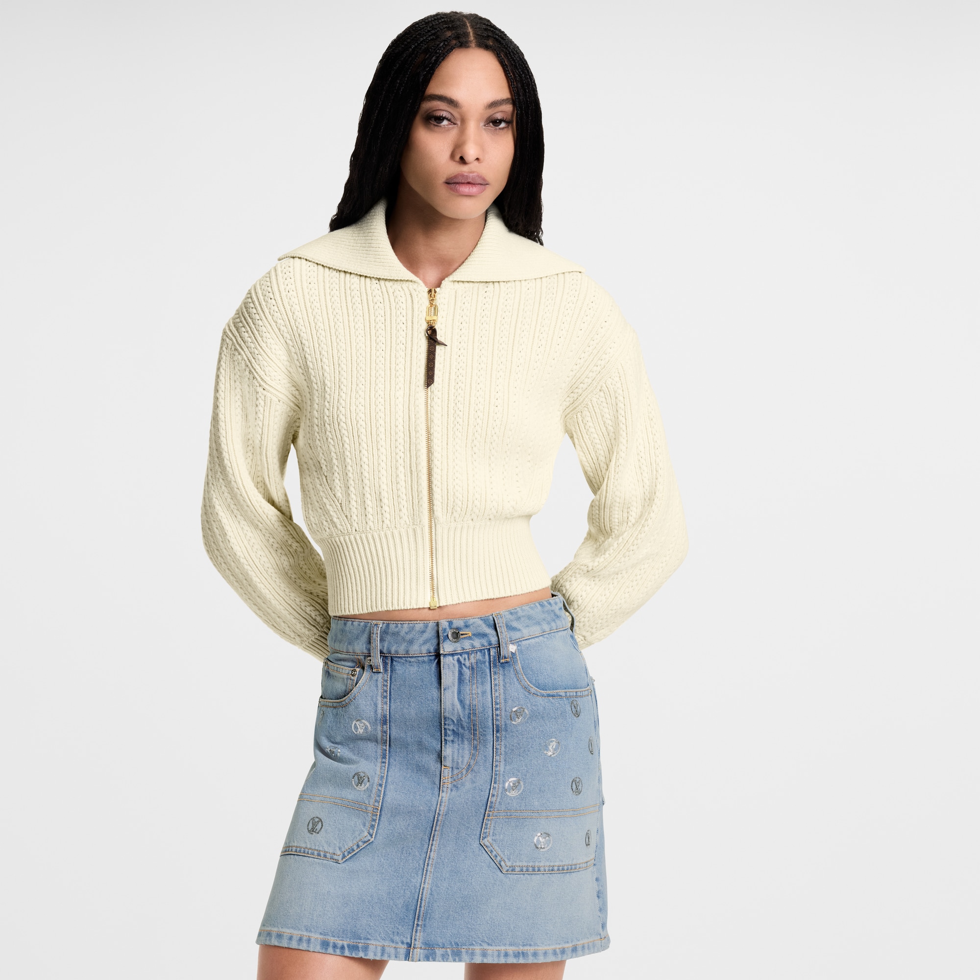  Ready-to-Wear Skirts and Shorts Signature Sequin Denim Mini Skirt | Louis Vuitton ® (Product zoom)