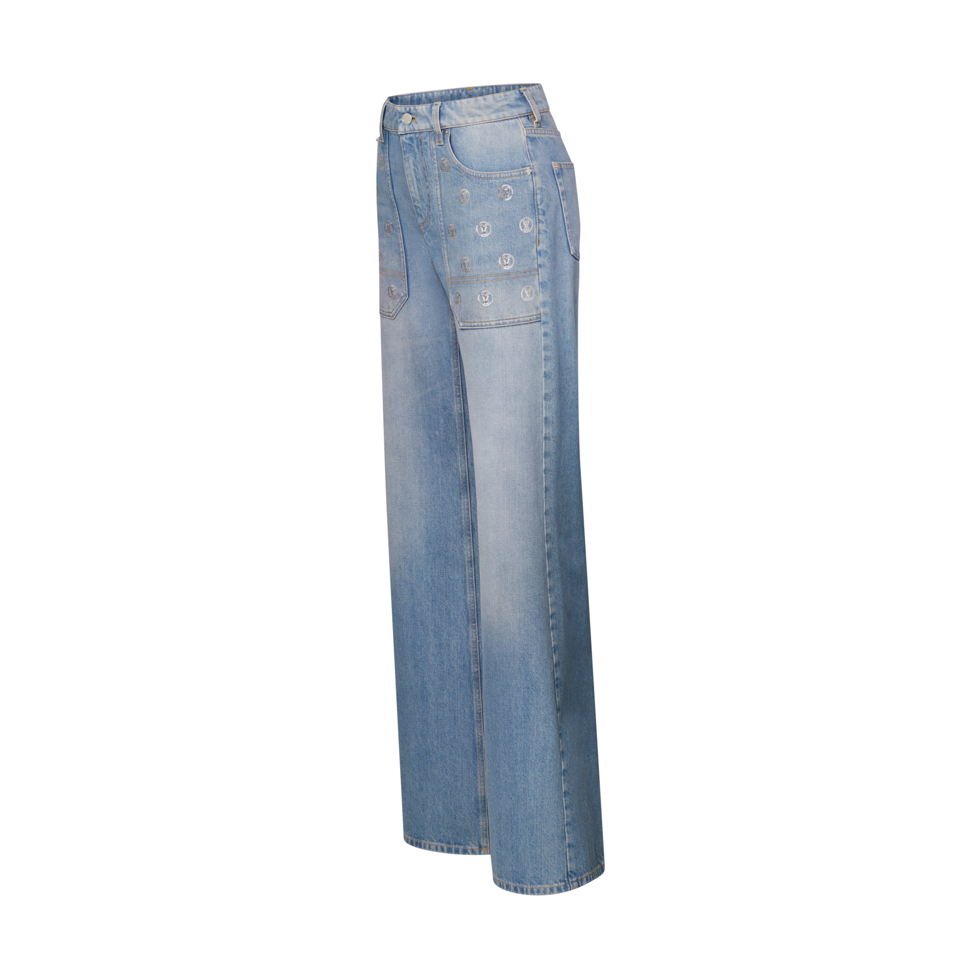  Ready-to-Wear Pants Signature Sequin Slim-Fit Jeans  | Louis Vuitton ® (Product zoom)
