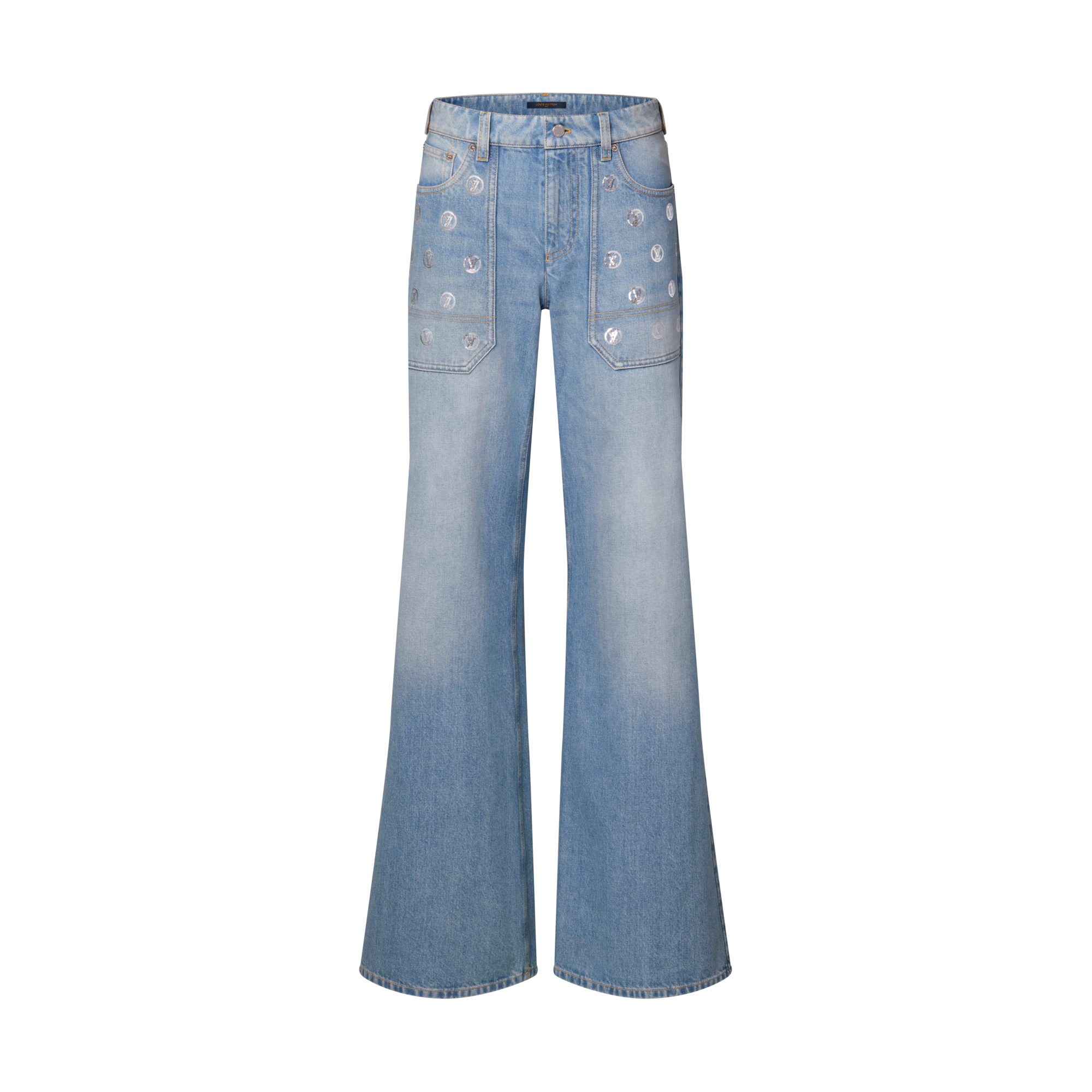  Ready-to-Wear Pants Signature Sequin Slim-Fit Jeans  | Louis Vuitton ® (Product zoom)