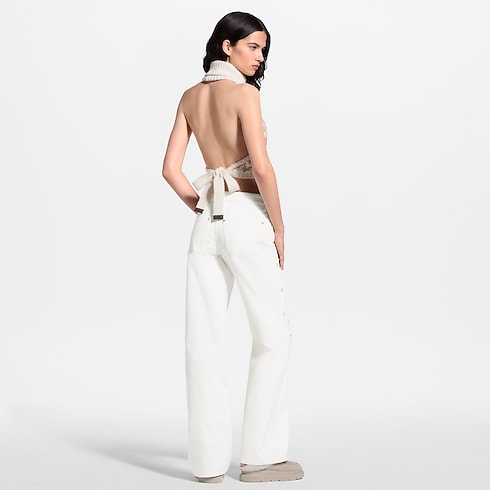 Ready-to-Wear Pants and Shorts Signature Sequin Wide-Leg Jeans | Louis Vuitton ® (Product zoom)