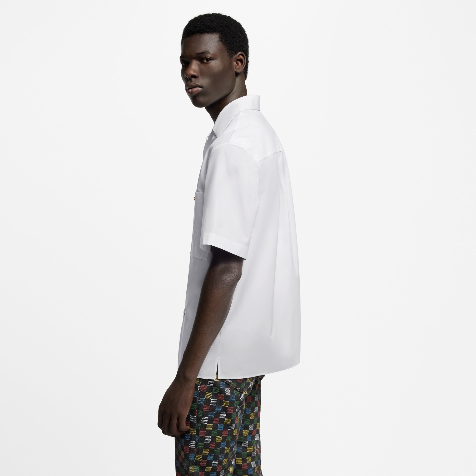  Ready-to-Wear Shirts Signature Short-Sleeved Cotton Shirt | Louis Vuitton ® (Product zoom)