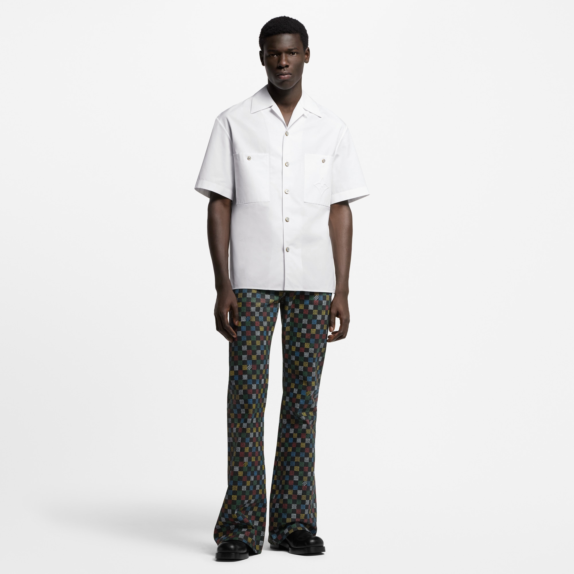  Ready-to-Wear Shirts Signature Short-Sleeved Cotton Shirt | Louis Vuitton ® (Product zoom)