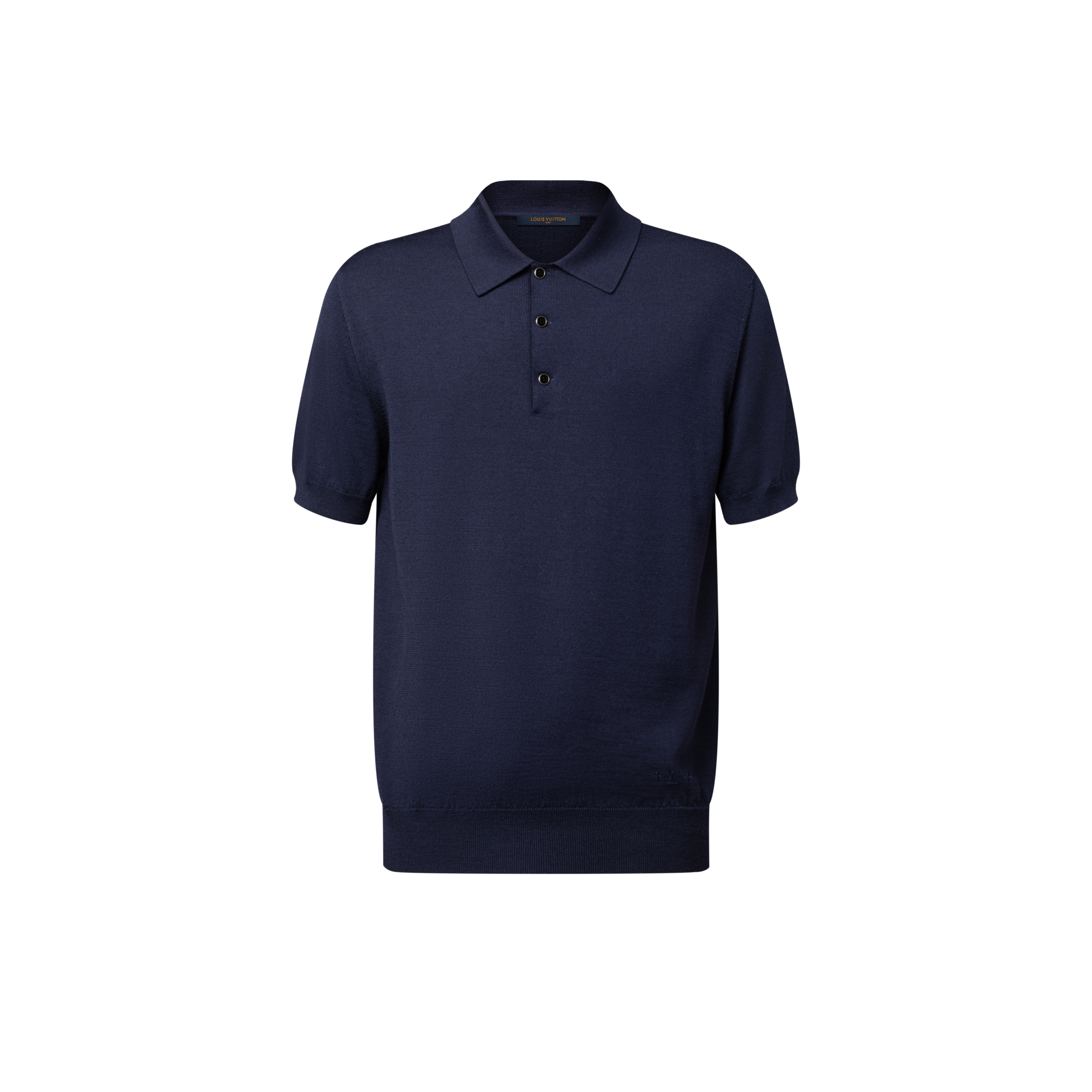  Ready-to-Wear T-Shirts and Polos Signature Silk-Blend Short-Sleeved  Polo Shirt | Louis Vuitton ® (Product zoom)