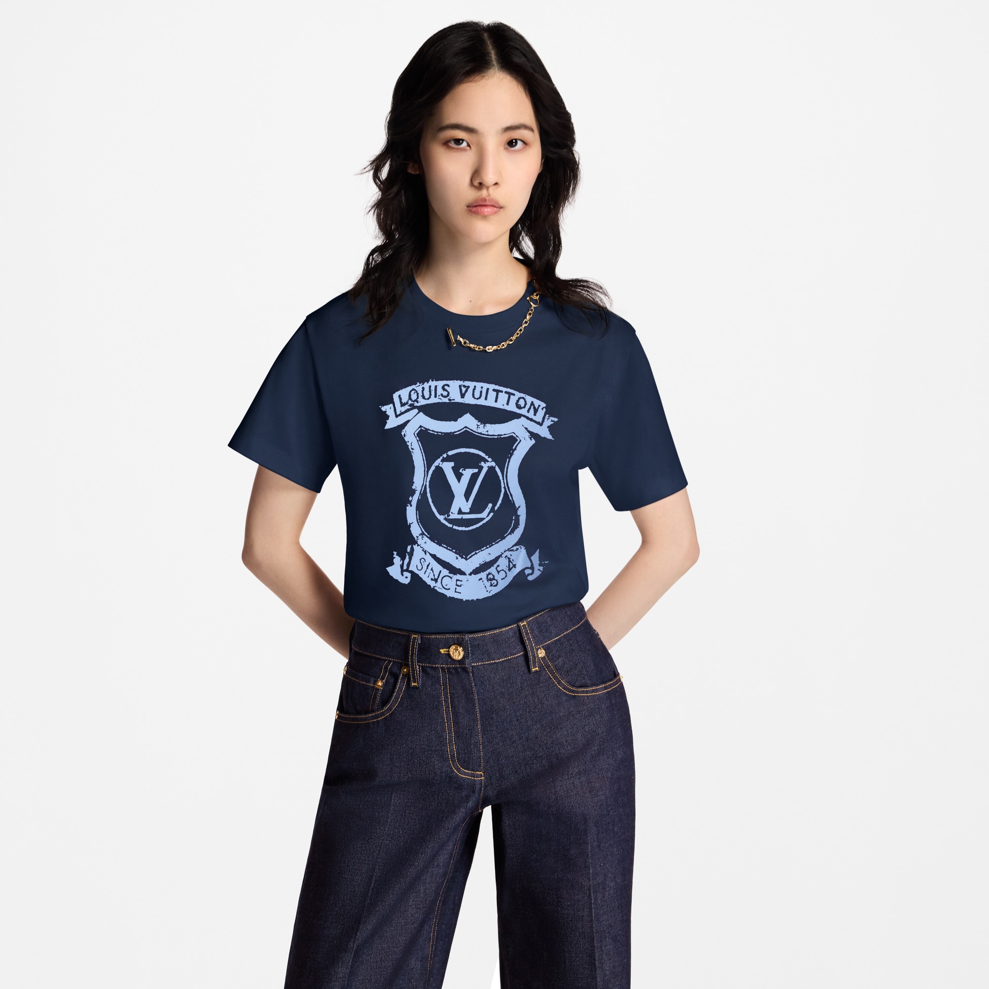  Ready-to-Wear Tops Signature Zipper Detail T-Shirt | Louis Vuitton ® (Product zoom)
