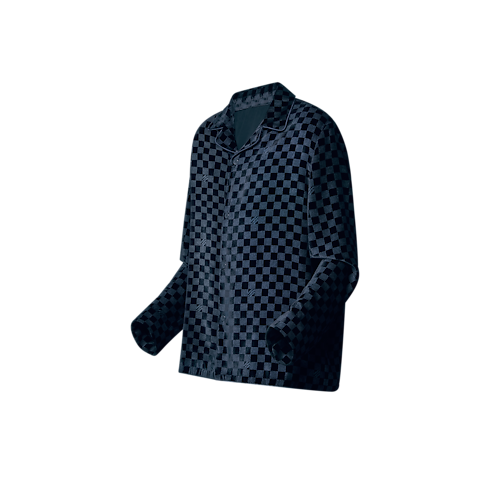 Ready-to-Wear All Ready-to-Wear Silk-Blend Velvet Long-Sleeved Evening Overshirt | Louis Vuitton ® (Product zoom)