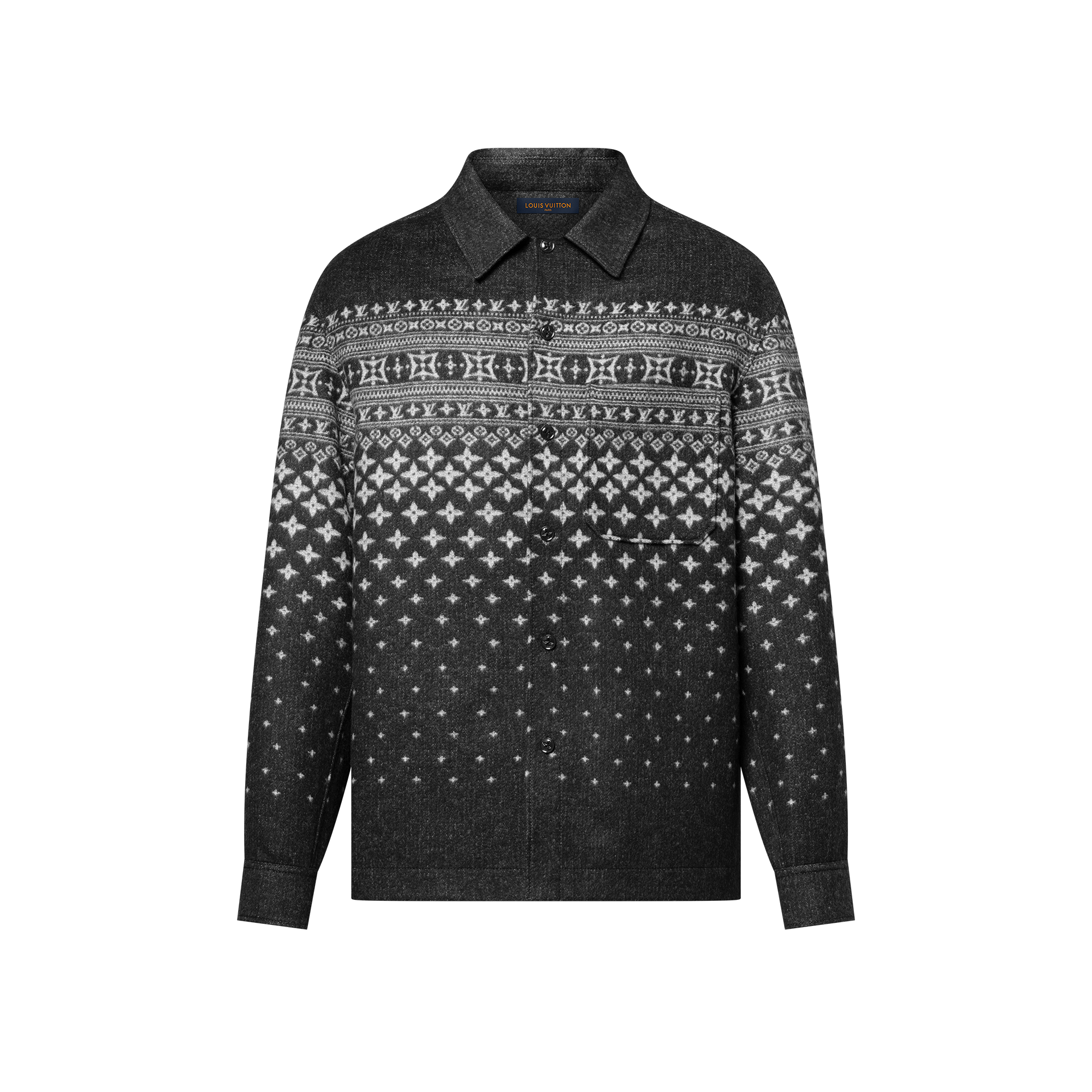  For Men LV Ski Silk, Cashmere And Wool-Blend Double-Face Jacquard Overshirt | Louis Vuitton ® (Product zoom)