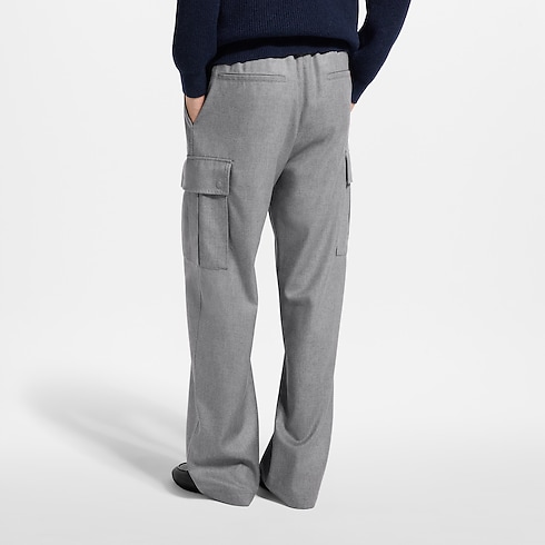 Ready-to-Wear All Ready-to-Wear Silk Cashmere Tailored Drawstring Cargo Pants | Louis Vuitton ® (Product zoom)