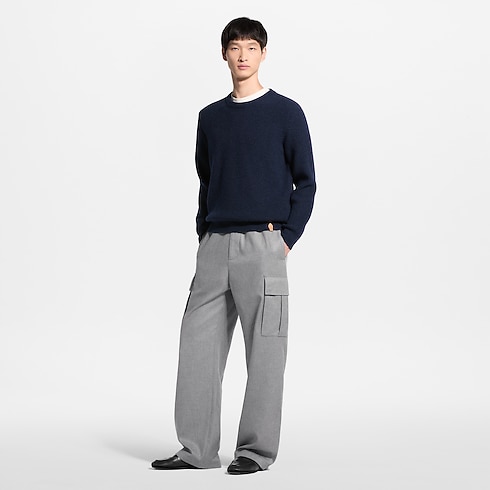 Ready-to-Wear All Ready-to-Wear Silk Cashmere Tailored Drawstring Cargo Pants | Louis Vuitton ® (Product zoom)