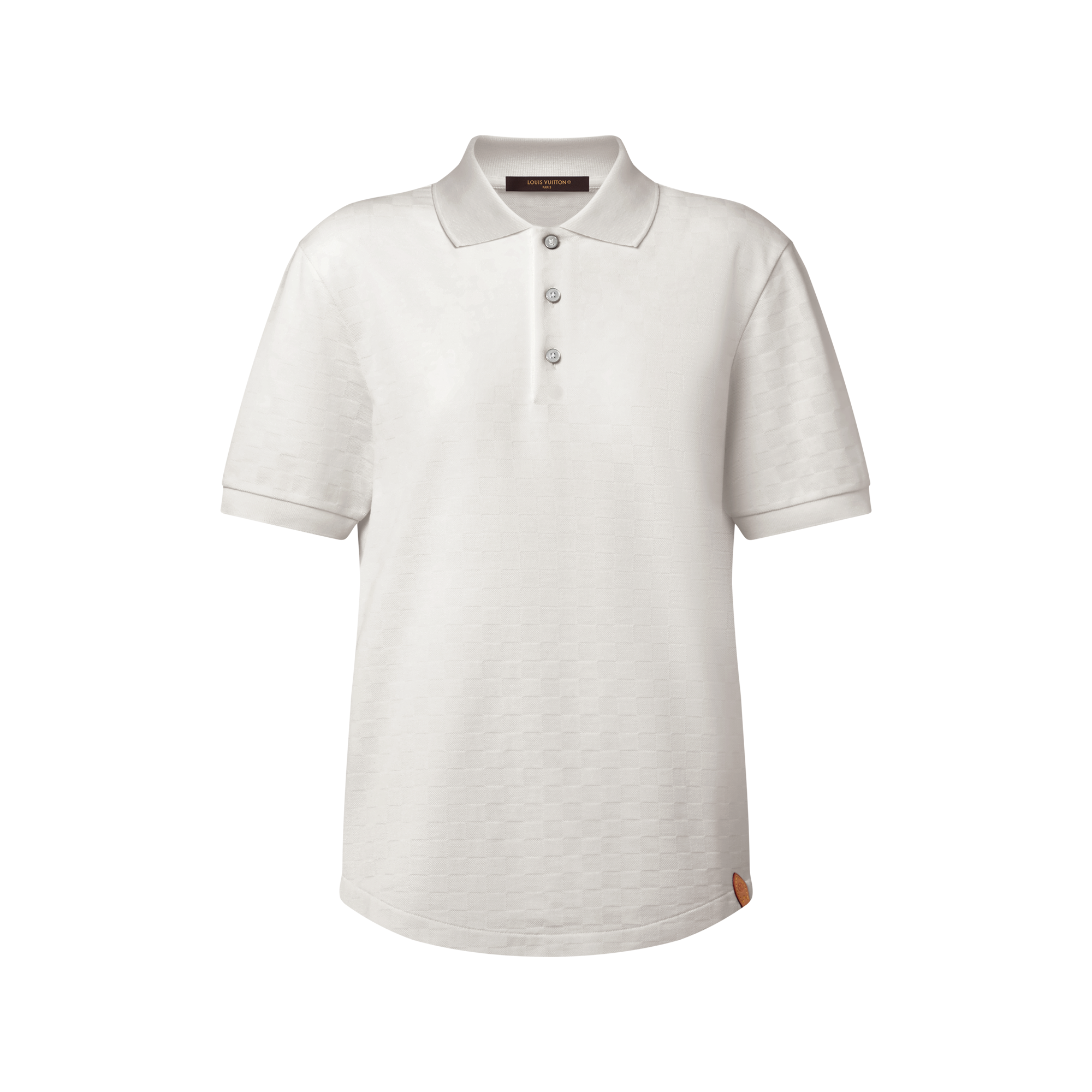 Silk-Cotton Damier Pique Polo Shirt - New - For Men | LOUIS VUITTON ®