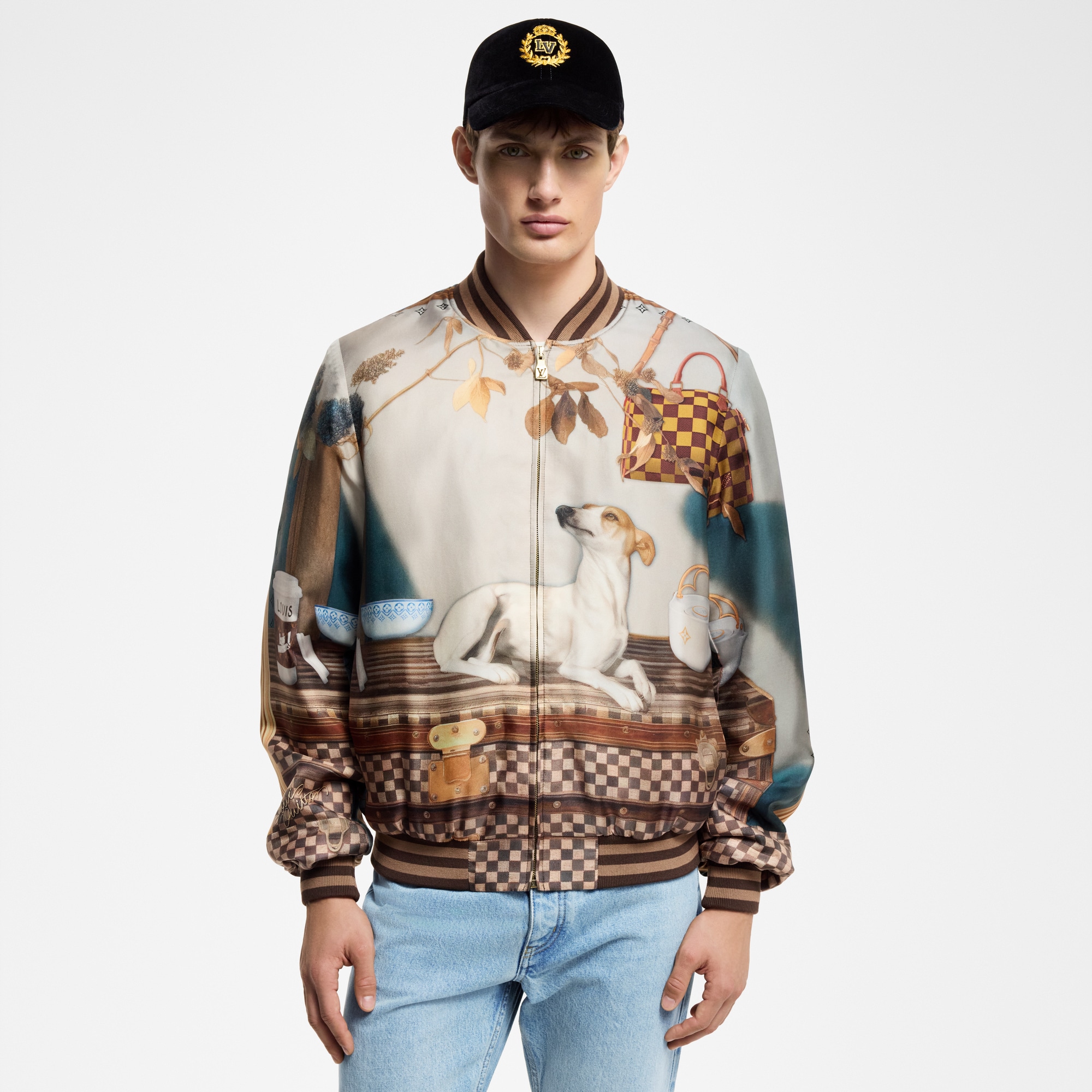  Ready-to-Wear Coats and Outerwear Silk Scarf Souvenir Jacket | Louis Vuitton ® (Product zoom)