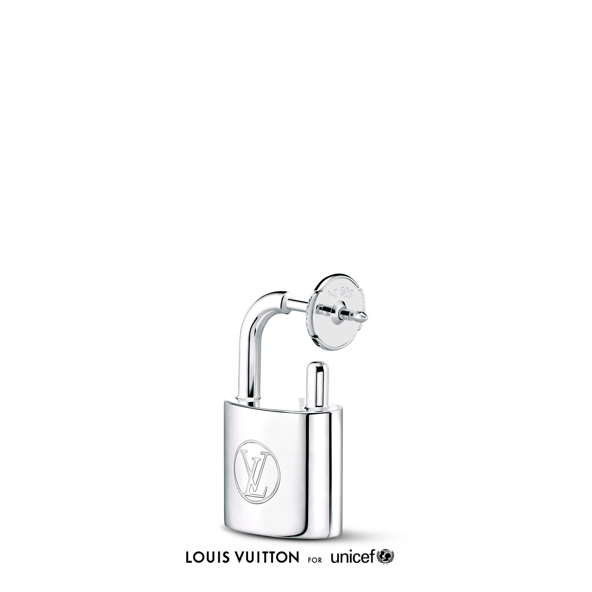 Silver Lockit Earring, Sterling Silver - Per Unit