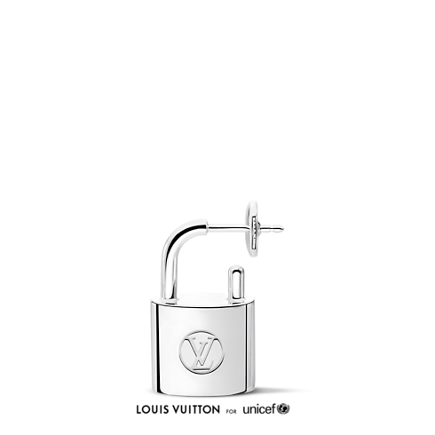 Categories Earrings Silver Lockit Earring, Sterling Silver - Per Unit | Louis Vuitton ® (Product zoom)