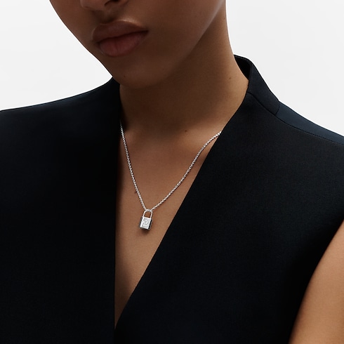 Categories All Fine Jewelry Silver Lockit pendant, sterling silver | Louis Vuitton ® (Product zoom)