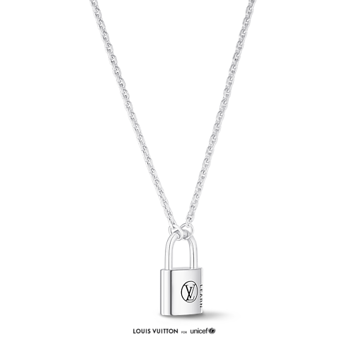 Categories Necklaces and Pendants Silver Lockit Pendant, Sterling Silver Black Laquered | Louis Vuitton ® (Product zoom)