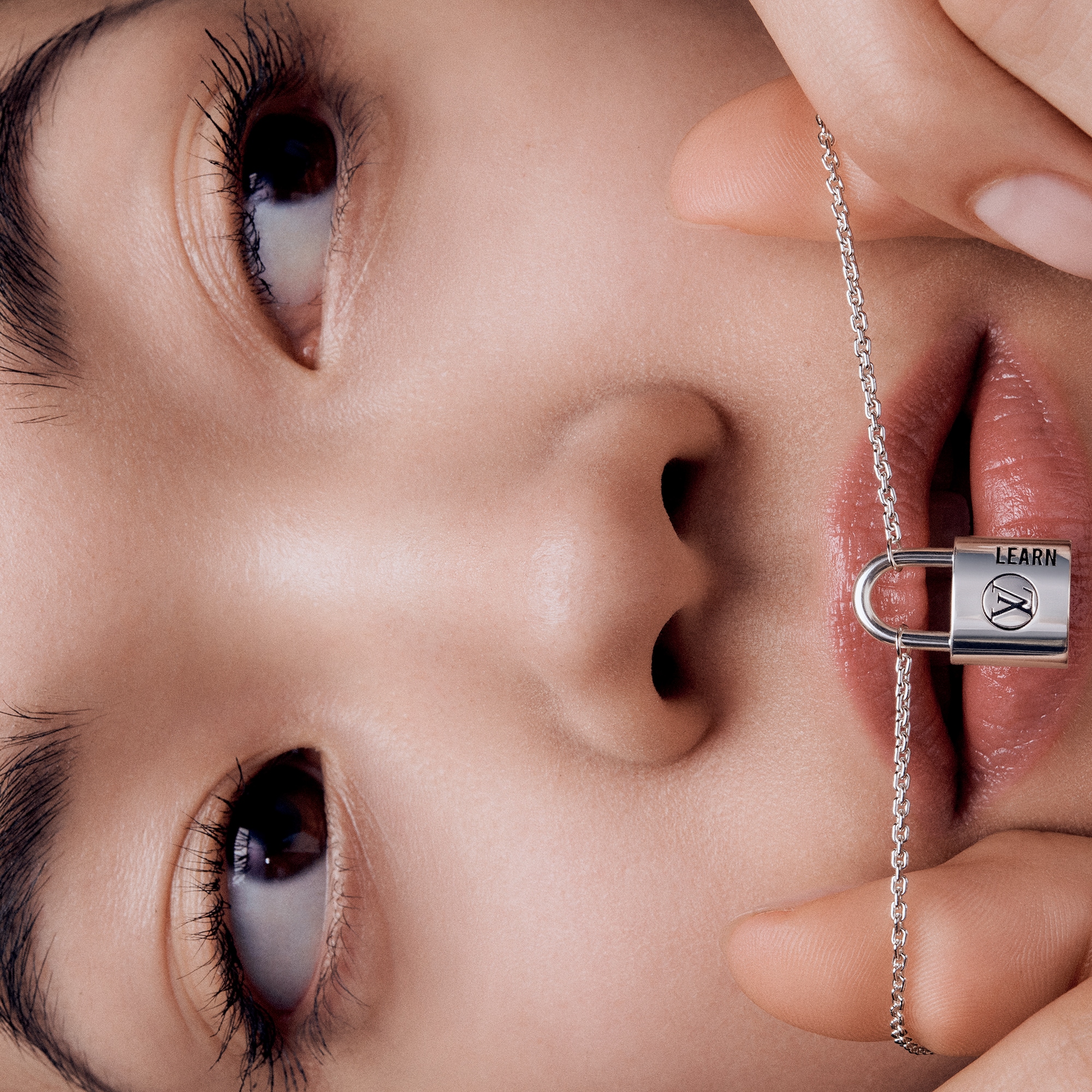  Categories Necklaces and Pendants  Silver Lockit Pendant, Sterling Silver Black Laquered | Louis Vuitton ® (Product zoom)