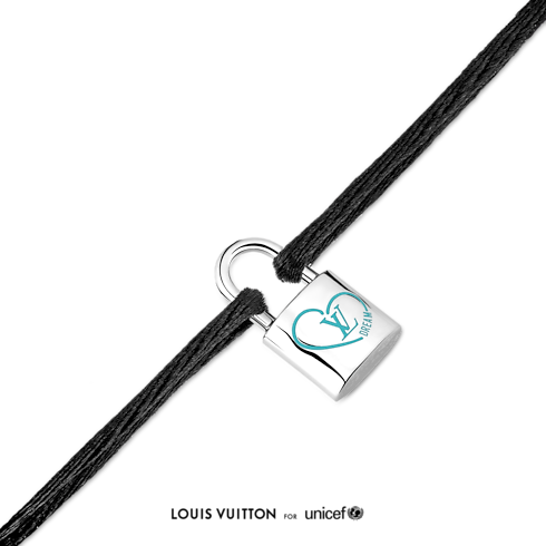 Categories Bracelets Silver Lockit x Felix Bracelet, Sterling Silver, Blue Lacquer and Polyester Cord | Louis Vuitton ® (Product zoom)