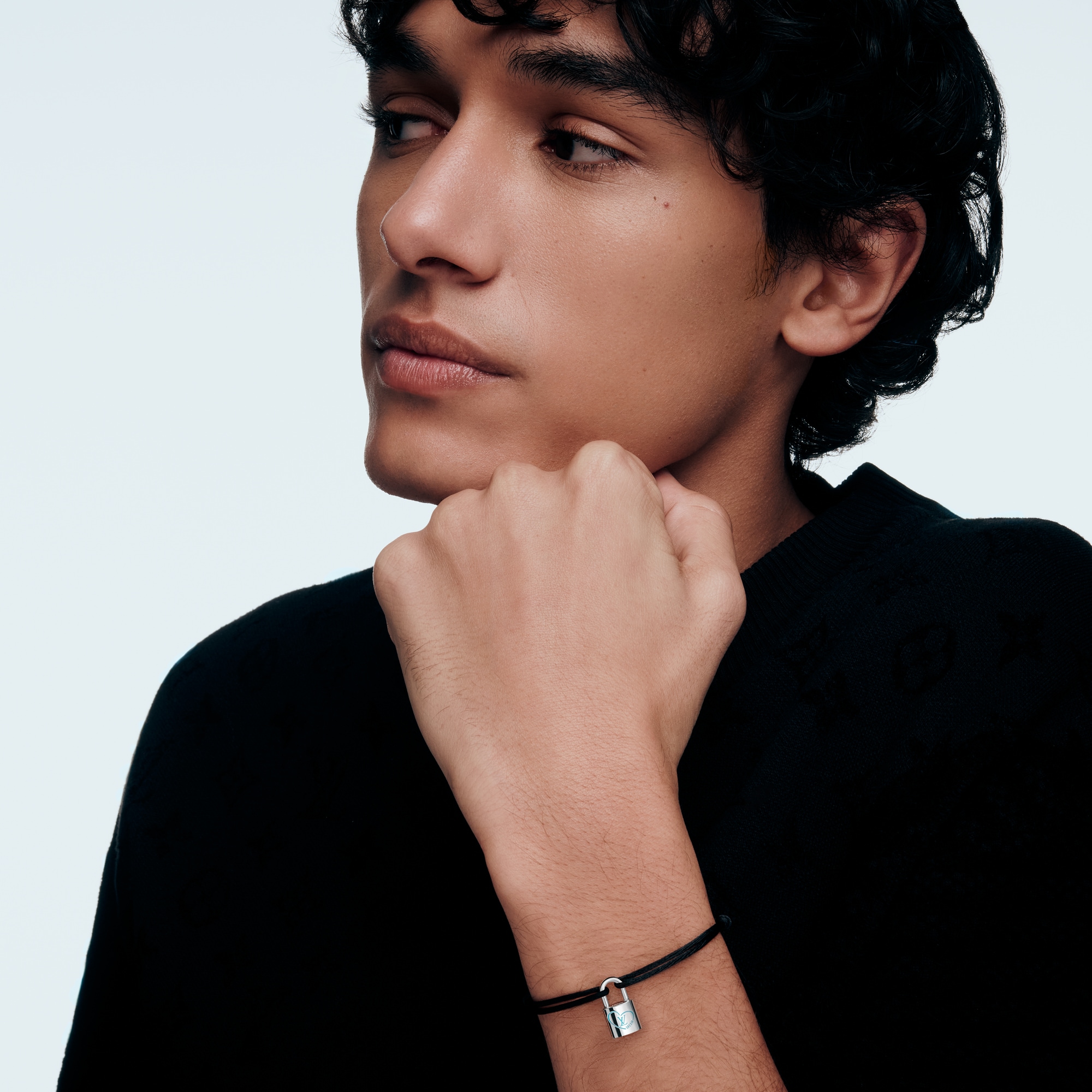 Silver Lockit x Felix Lee Bracelet, Sterling Silver, Blue Lacquer 