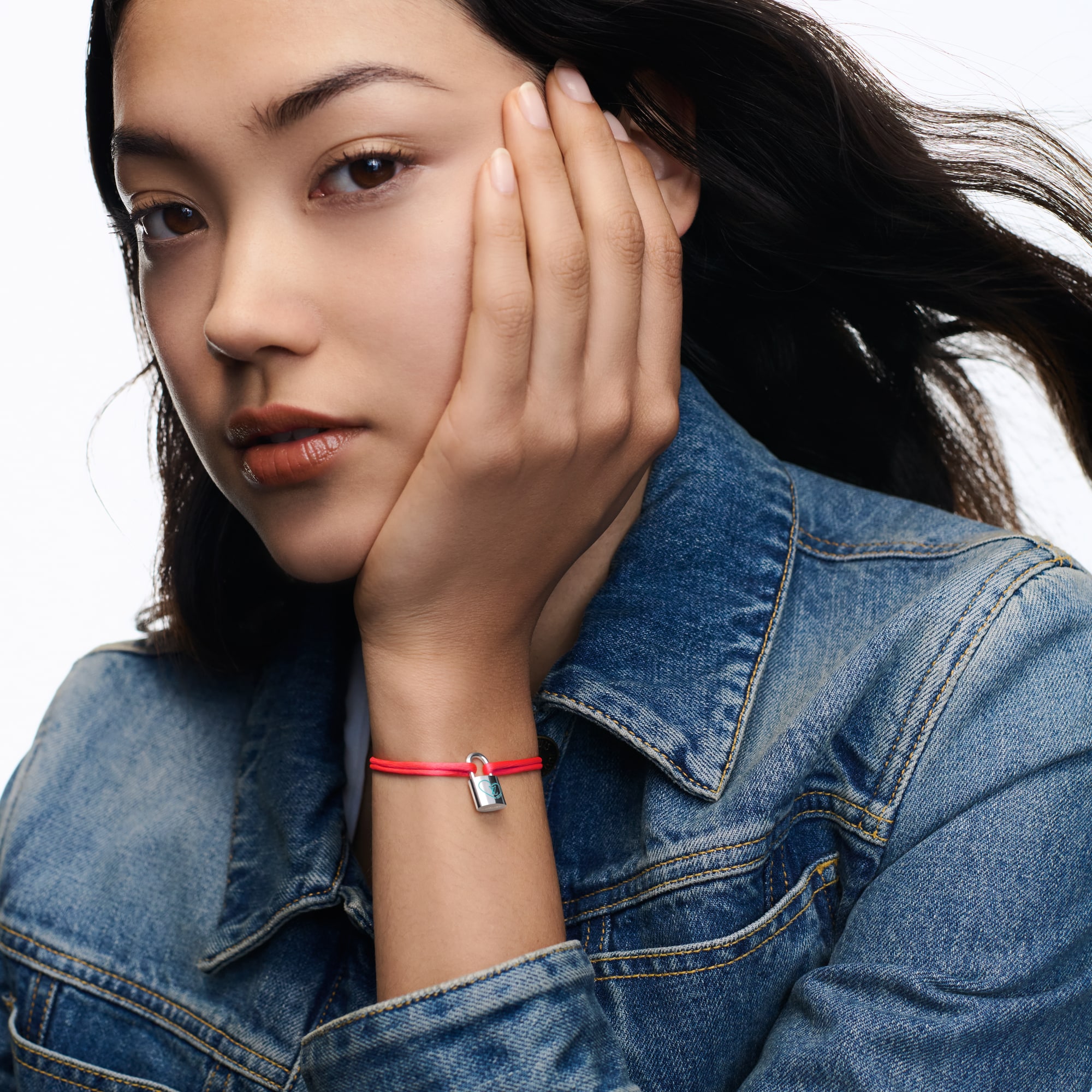 Silver Lockit x Felix Lee Bracelet, Sterling Silver, Blue Lacquer 