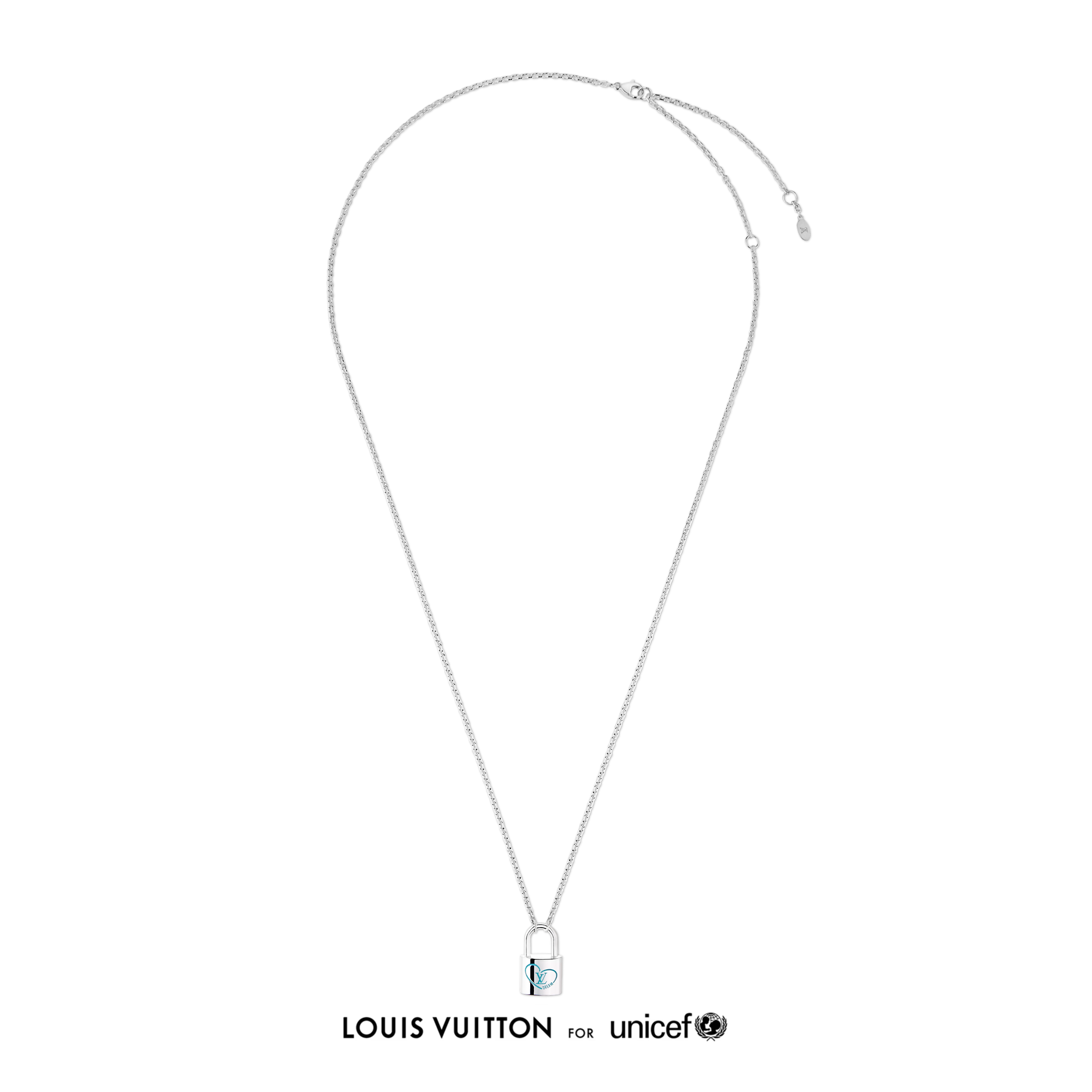 Silver Lockit x Felix Pendant, Sterling Silver and Blue Lacquer
