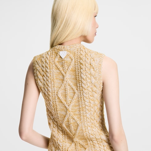 Ready-to-Wear Knitwear Sleeveless Cable Knit Pullover | Louis Vuitton ® (Product zoom)