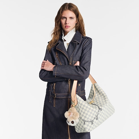 Damier Azur Women's Bags Newness Slouchy MM | Louis Vuitton ® (Product zoom)