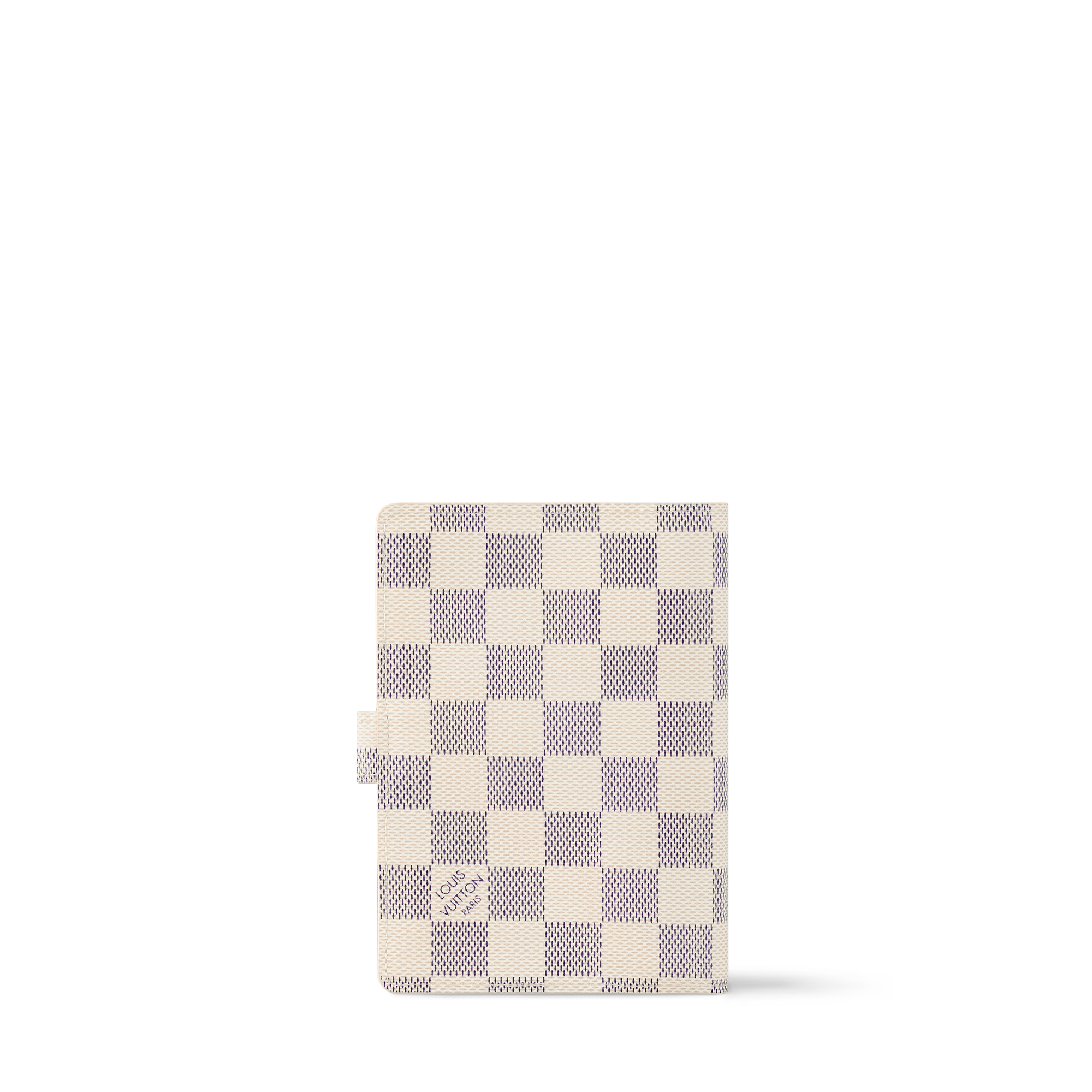 Damier Azur Canvas Personalization Leather Goods } Small Ring Agenda Cover | Louis Vuitton ® (Product zoom)