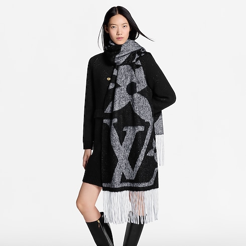 S00 Accessories Scarves Snowy Kaleidoscope Scarf | Louis Vuitton ® (Product zoom)