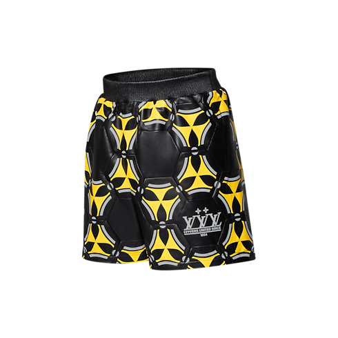 Ready-to-Wear All Ready-to-Wear Soccer Ball Patchwork Leather Shorts | Louis Vuitton ® (Product zoom)