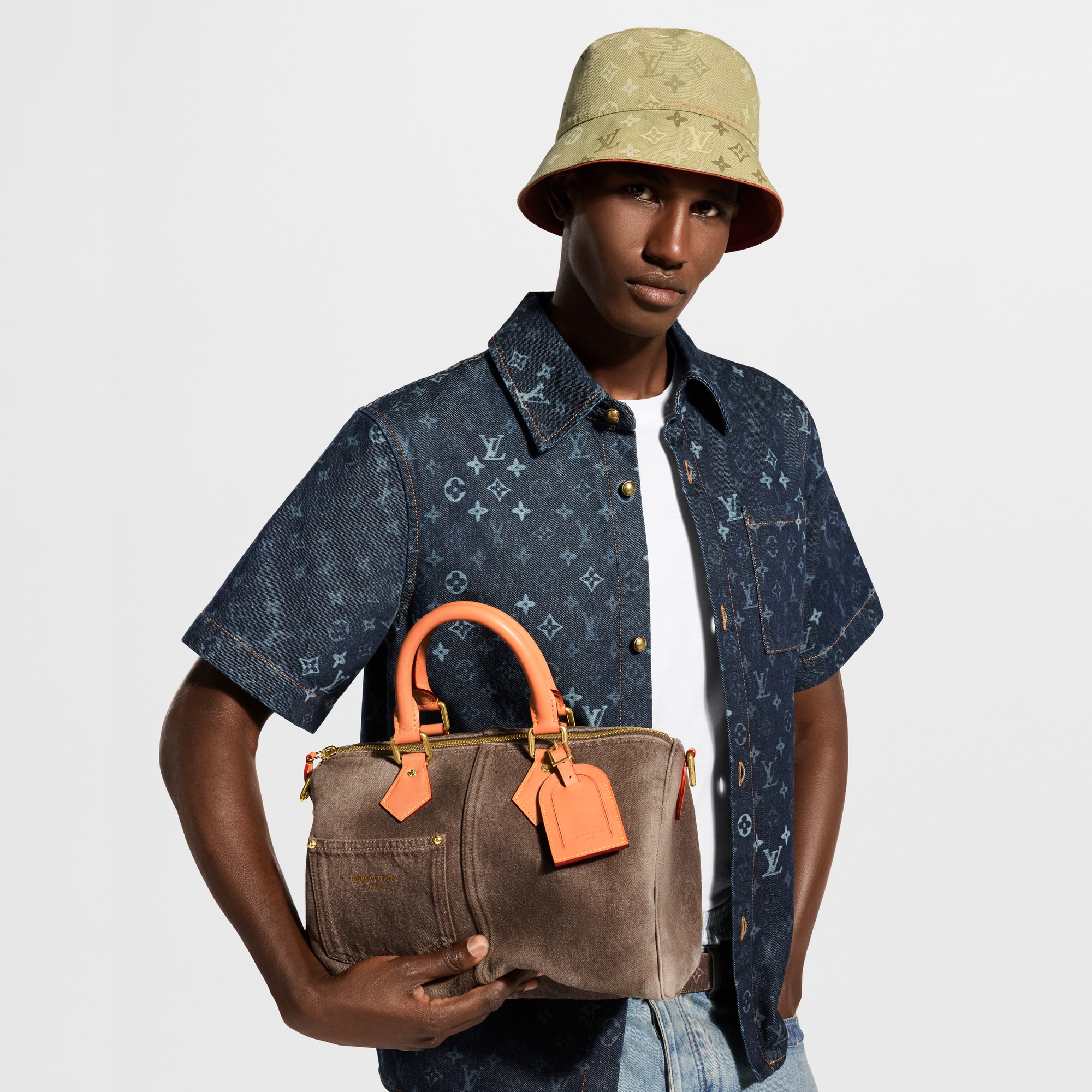 Monogram Denim Short-Sleeved Shirt - Men - Ready-to-Wear | LOUIS 