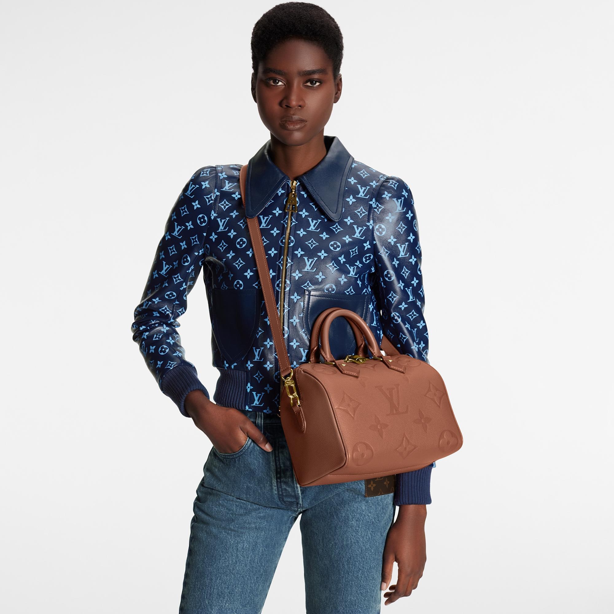 Monogram Empreinte Leather Handbags All Handbags Speedy Bandoulière 25 | Louis Vuitton ® (Product zoom)