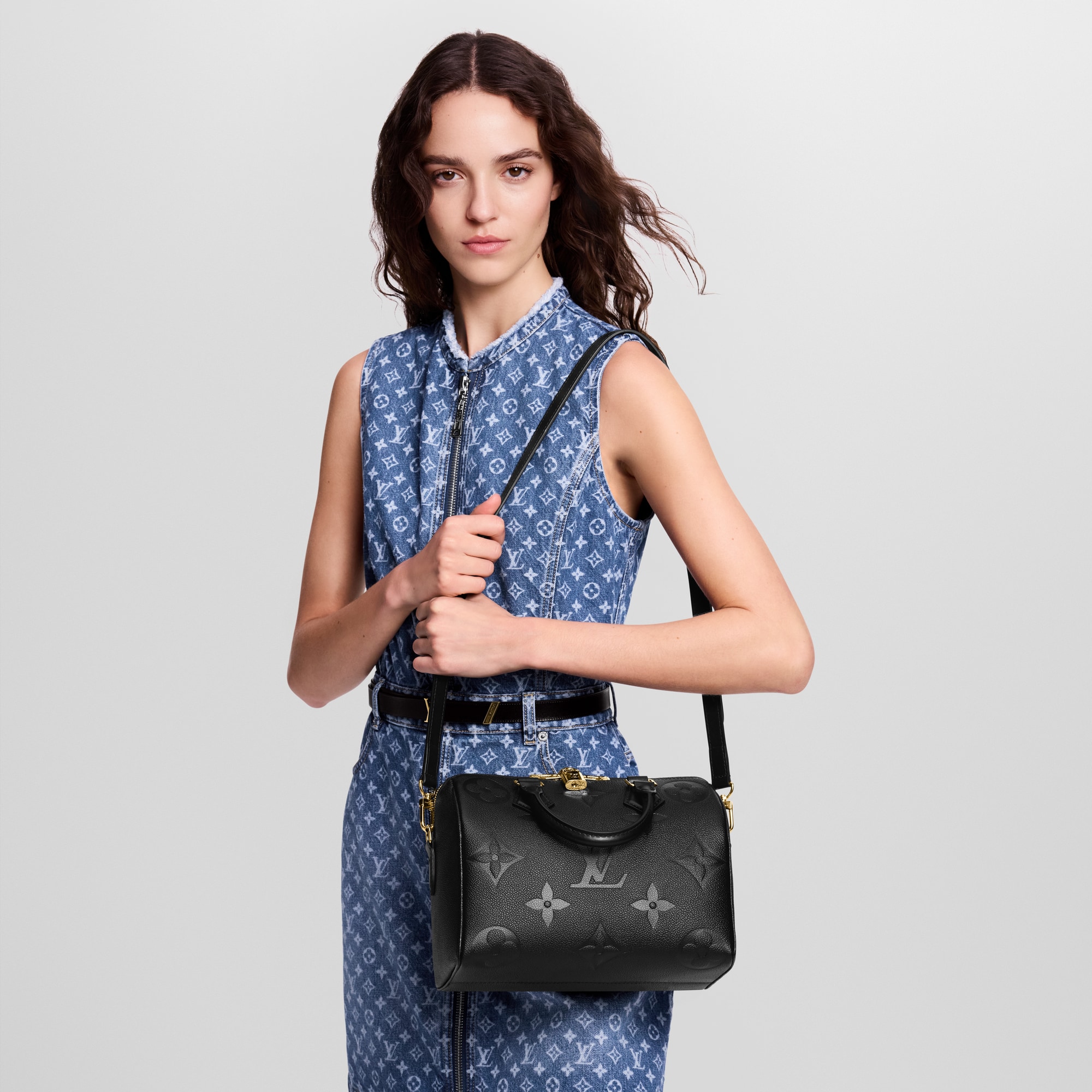 Monogram Empreinte Leather Handbags All Handbags Speedy Bandoulière 25 | Louis Vuitton ® (Product zoom)