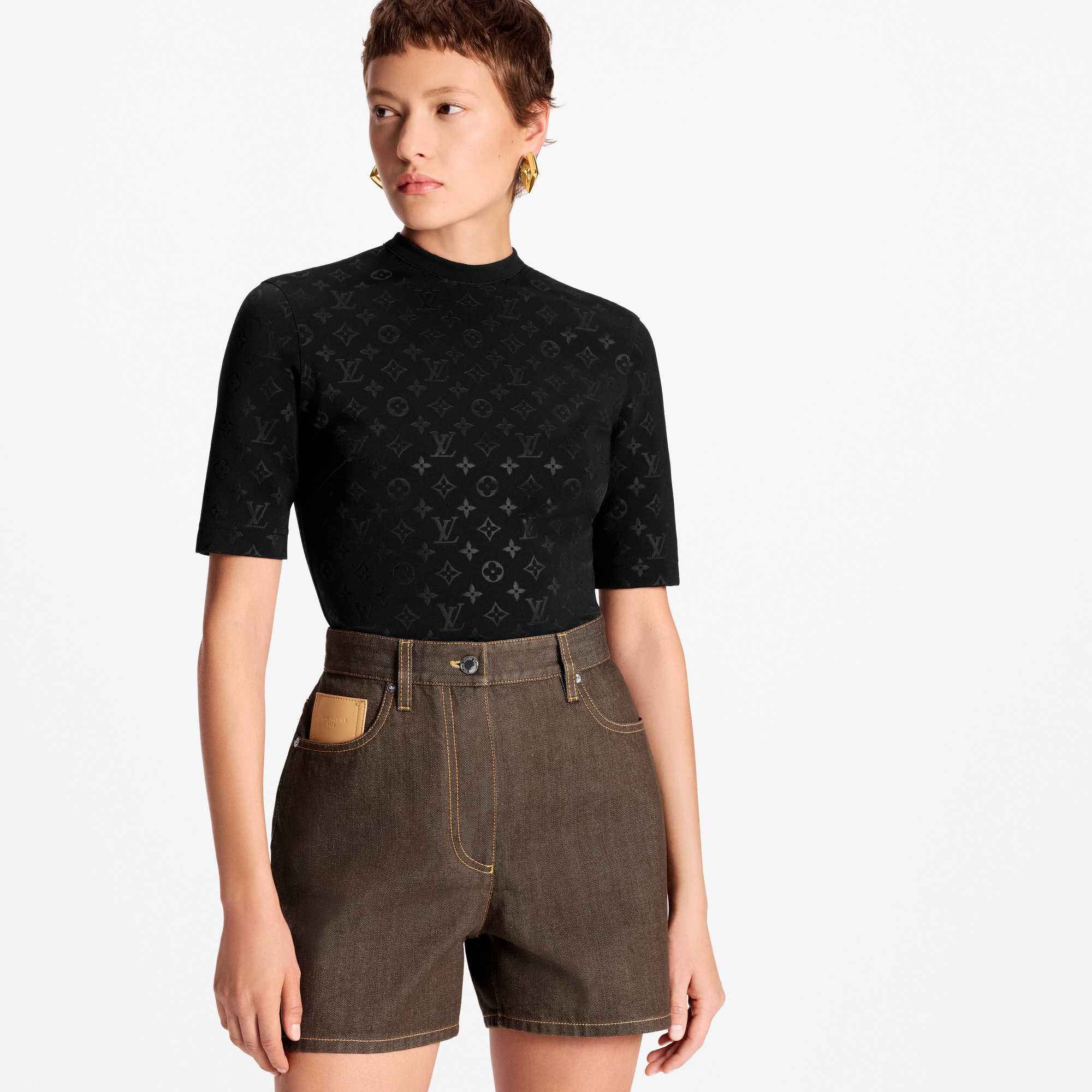  Ready-to-Wear Skirts and Shorts Speedy Patch Denim Shorts | Louis Vuitton ® (Product zoom)