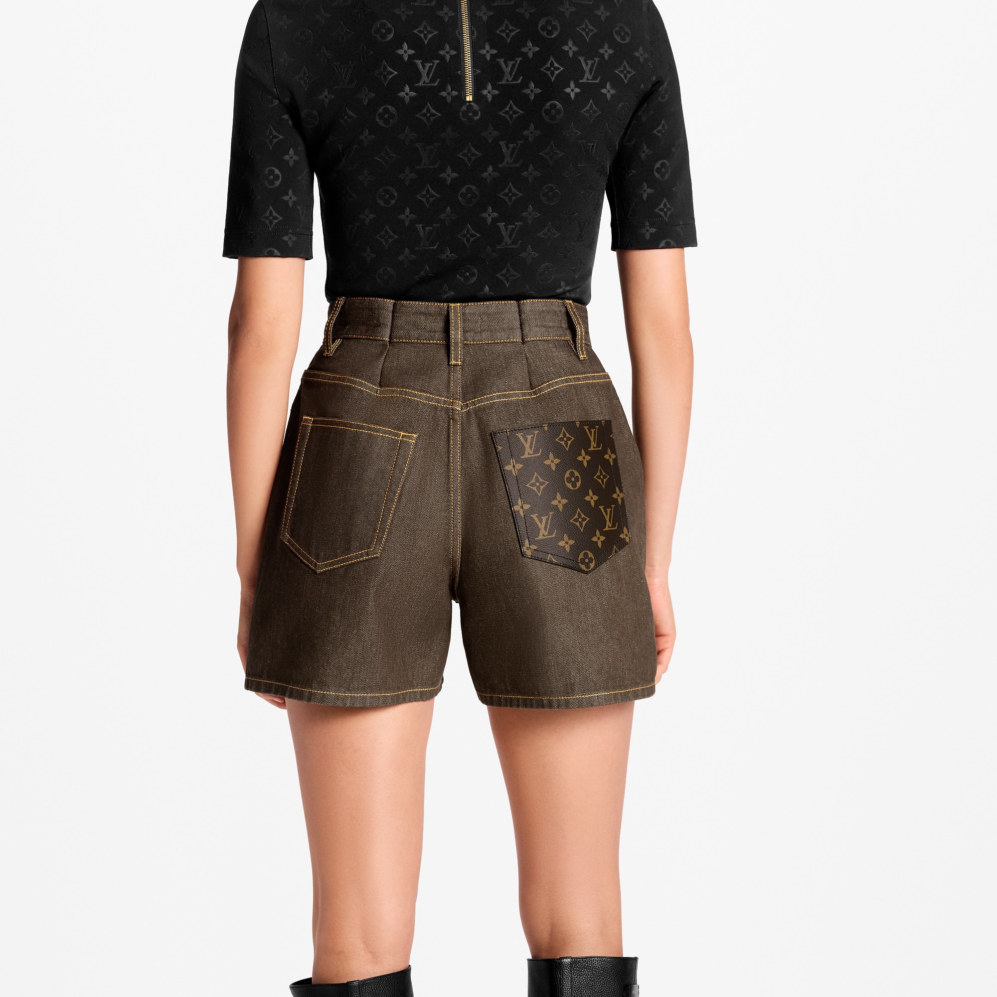 Speedy Patch Denim Shorts