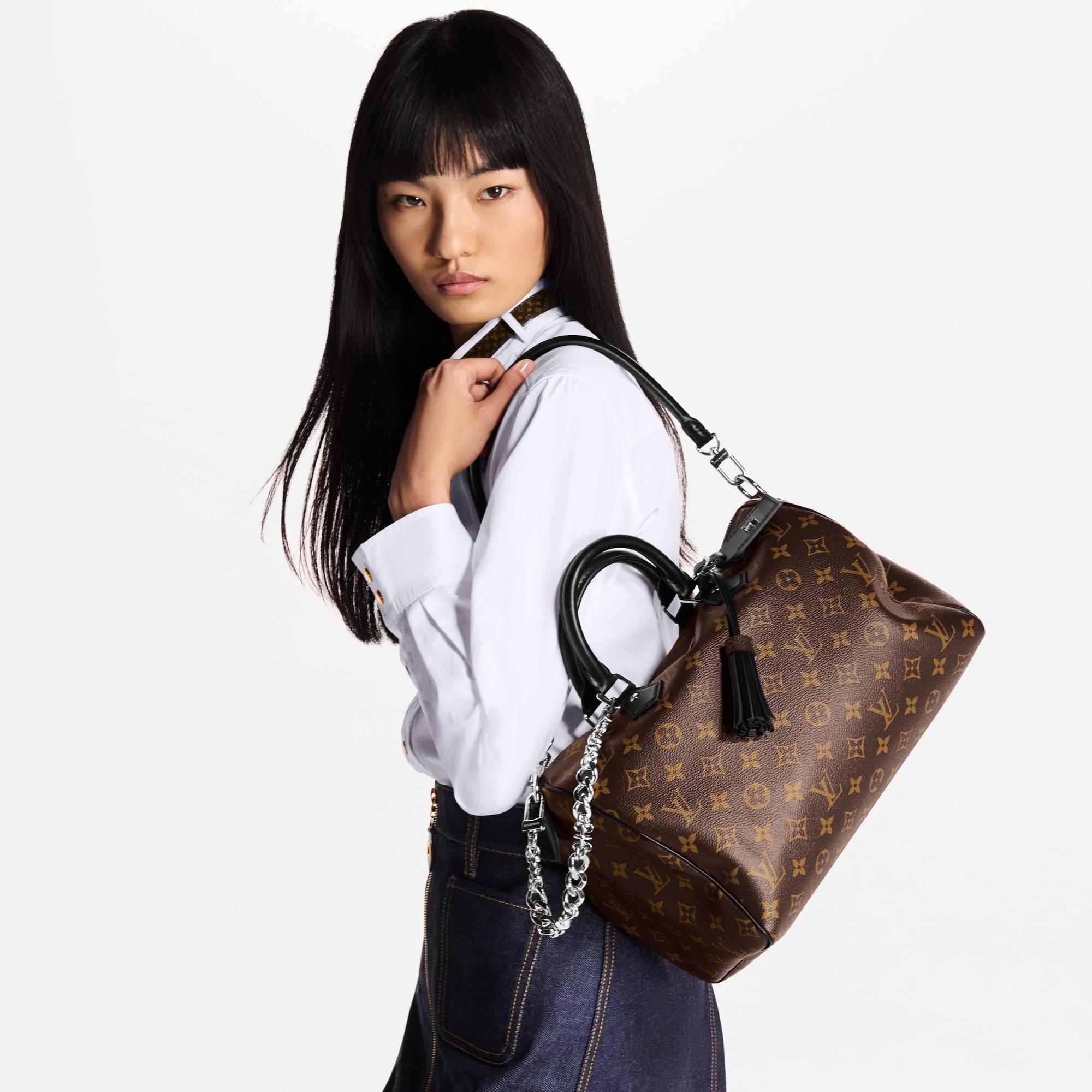 Monogram Handbags All Handbags Speedy Soft 30 Dark | Louis Vuitton ® (Product zoom)