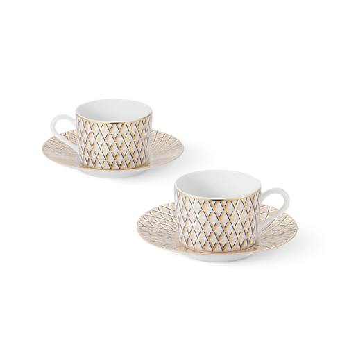 Home and Art of Dining Art of Dining Splendor Set of 2 Teacups and Saucers | Louis Vuitton ® (Product zoom)