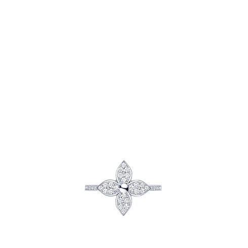 Categories All Fine Jewelry Star Blossom Ring, White Gold And Diamonds | Louis Vuitton ® (Product zoom)