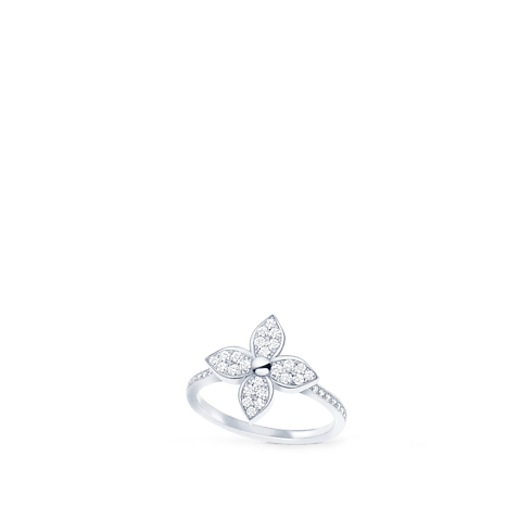 Categories All Fine Jewelry Star Blossom Ring, White Gold And Diamonds | Louis Vuitton ® (Product zoom)
