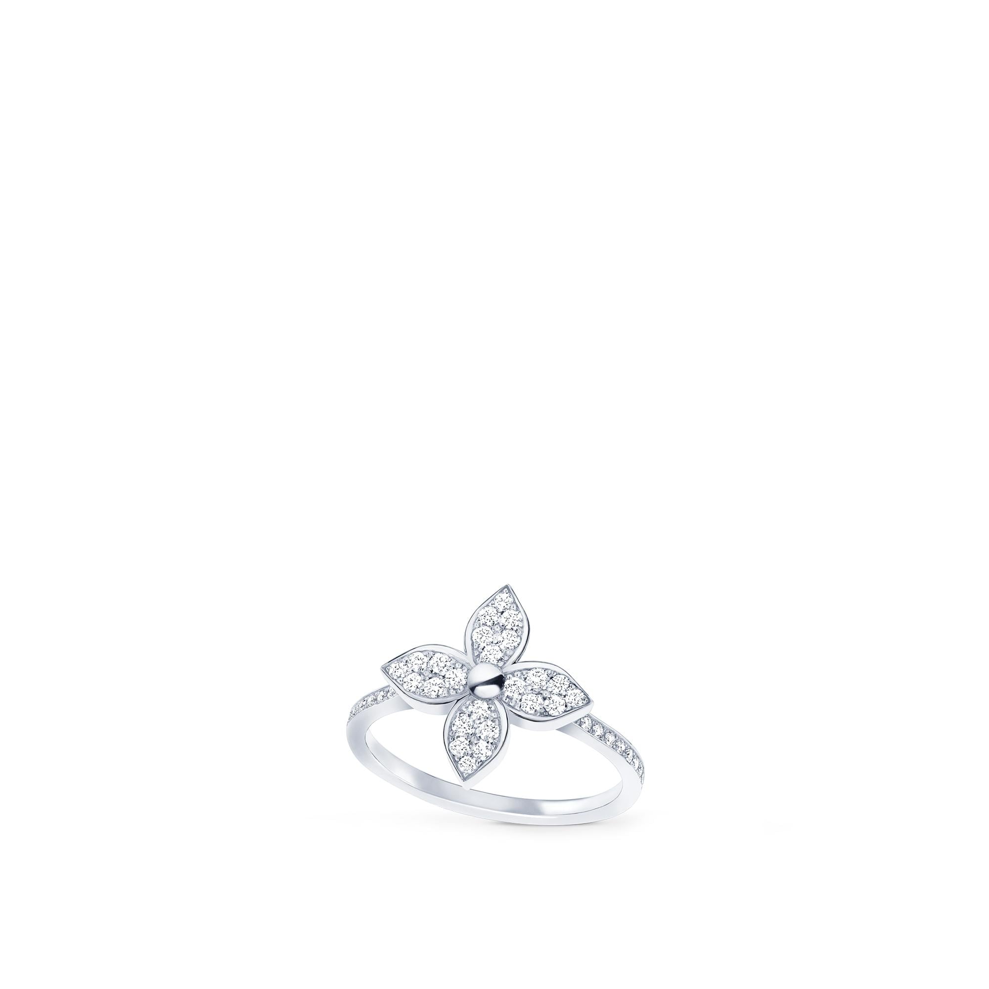  Categories All Fine Jewelry Star Blossom Ring, White Gold And Diamonds | Louis Vuitton ® (Product zoom)