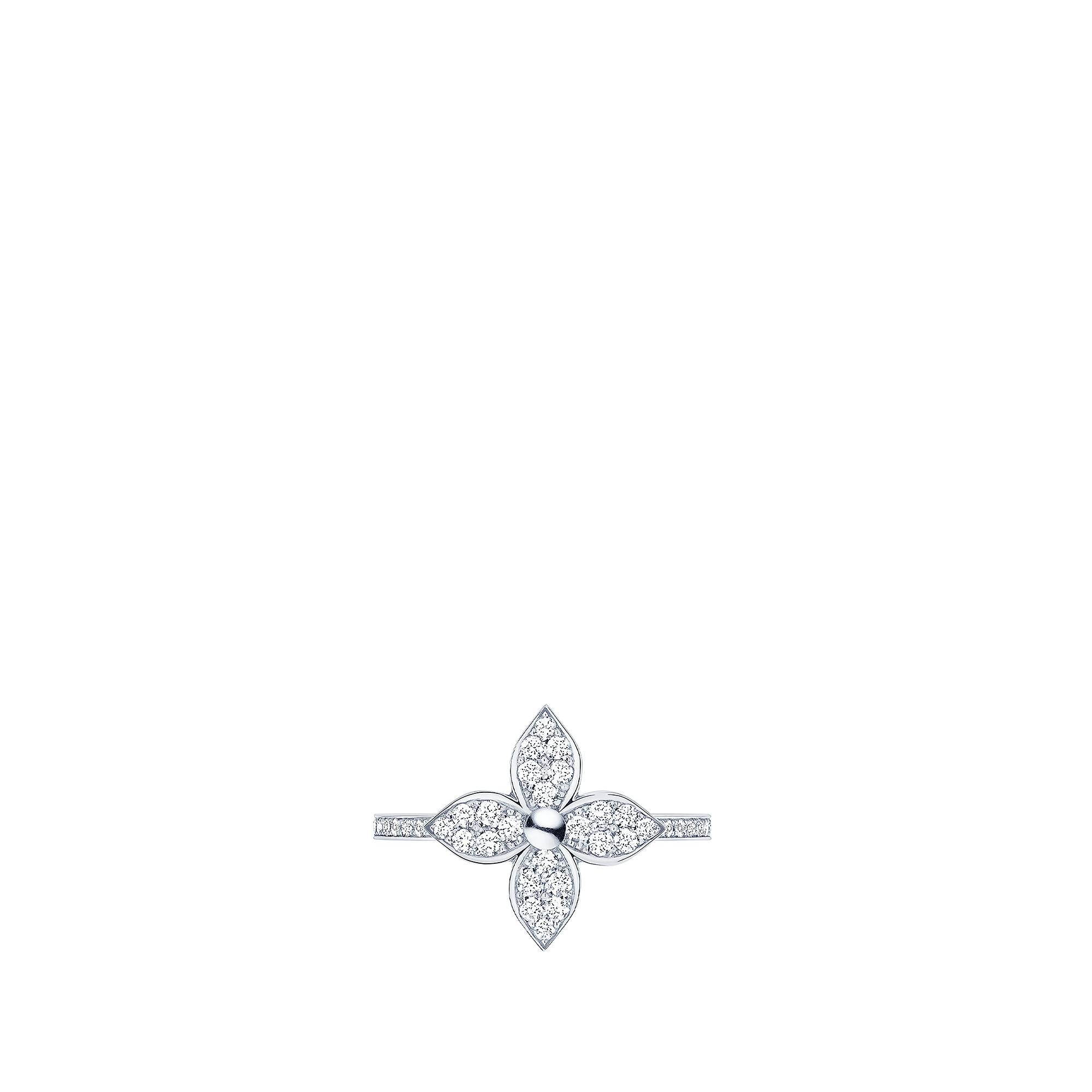  Categories All Fine Jewelry Star Blossom Ring, White Gold And Diamonds | Louis Vuitton ® (Product zoom)