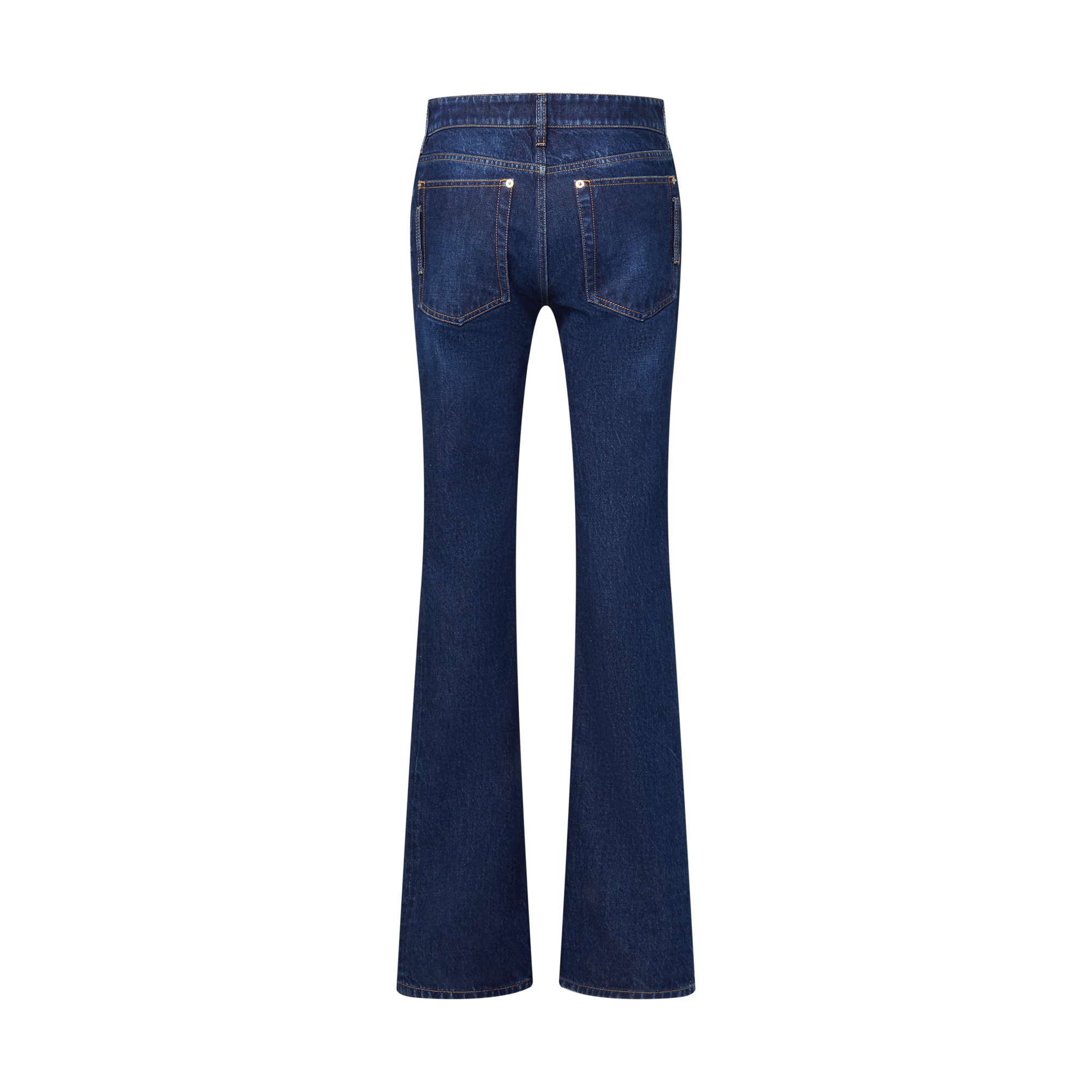 Straight-Cut Washed Denim Jeans