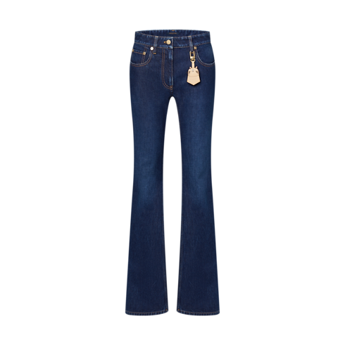 Ready-to-Wear Pants Straight-Cut Washed Denim Jeans | Louis Vuitton ® (Product zoom)