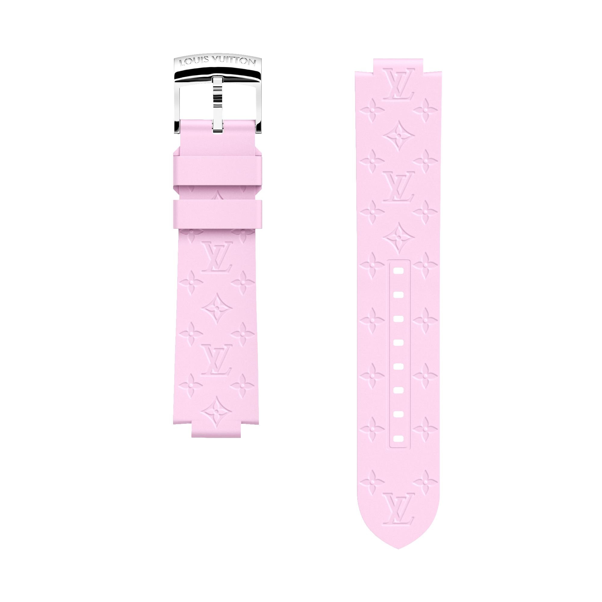  Connected Watches Connected Watches Straps & Accessories STRAP TAMBOUR RUBBER PINK L/L | Louis Vuitton ® (Product zoom)
