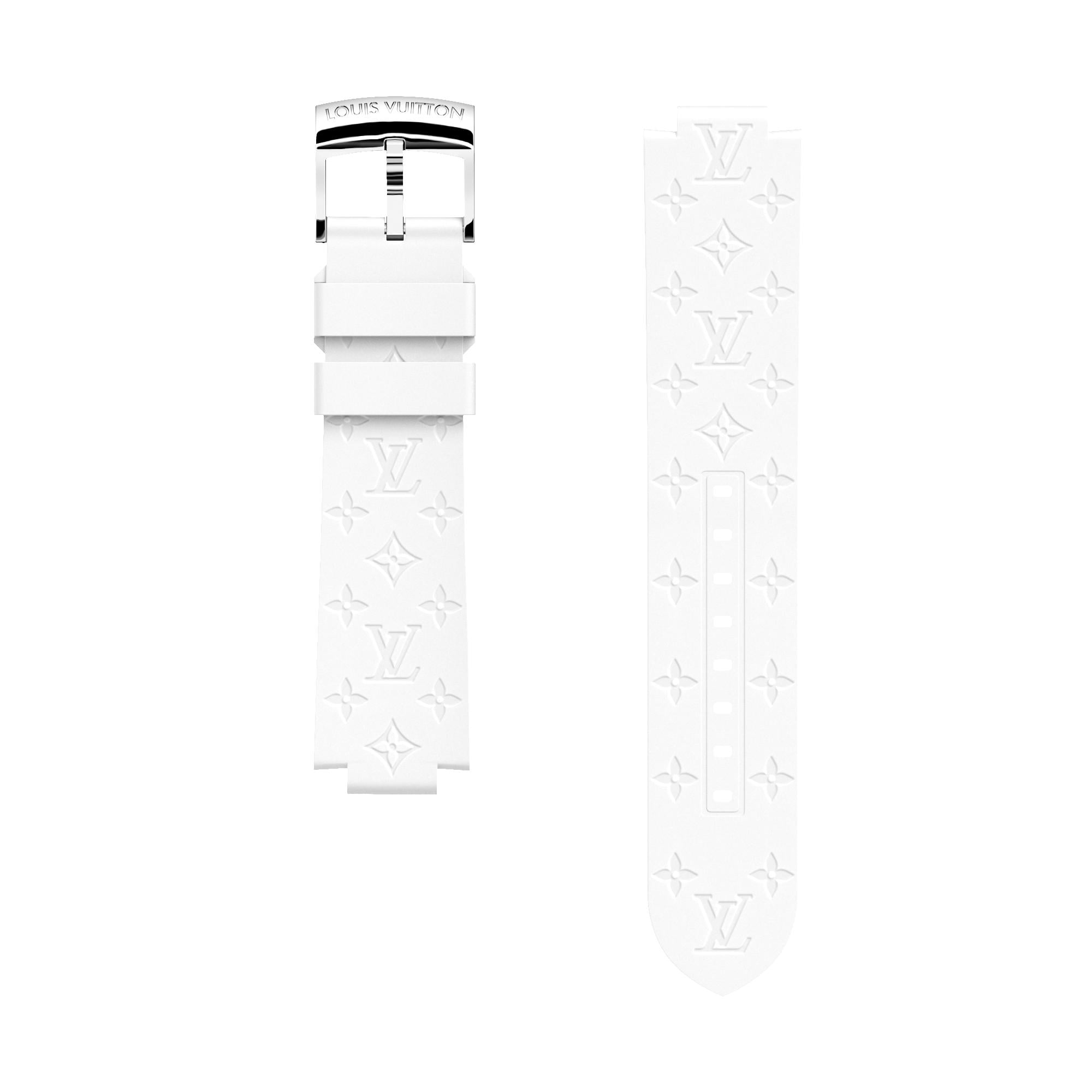  Connected Watches Connected Watches Straps & Accessories STRAP TAMBOUR RUBBER WHITE L/L | Louis Vuitton ® (Product zoom)