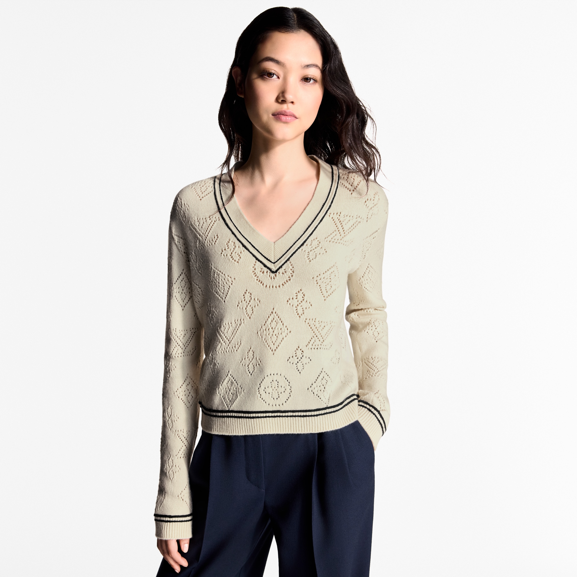  Ready-to-Wear Knitwear Stripe Accent Pullover  | Louis Vuitton ® (Product zoom)