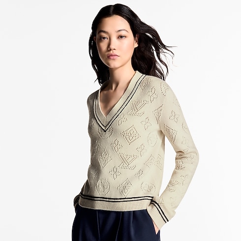 Ready-to-Wear Knitwear Stripe Accent Pullover | Louis Vuitton ® (Product zoom)